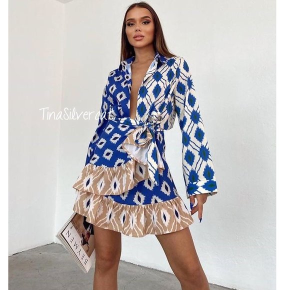 BLOGGER'S FAVE! Zara 2 Piece Printed Skirt And Blouse Set NWT - Picture 4 of 16